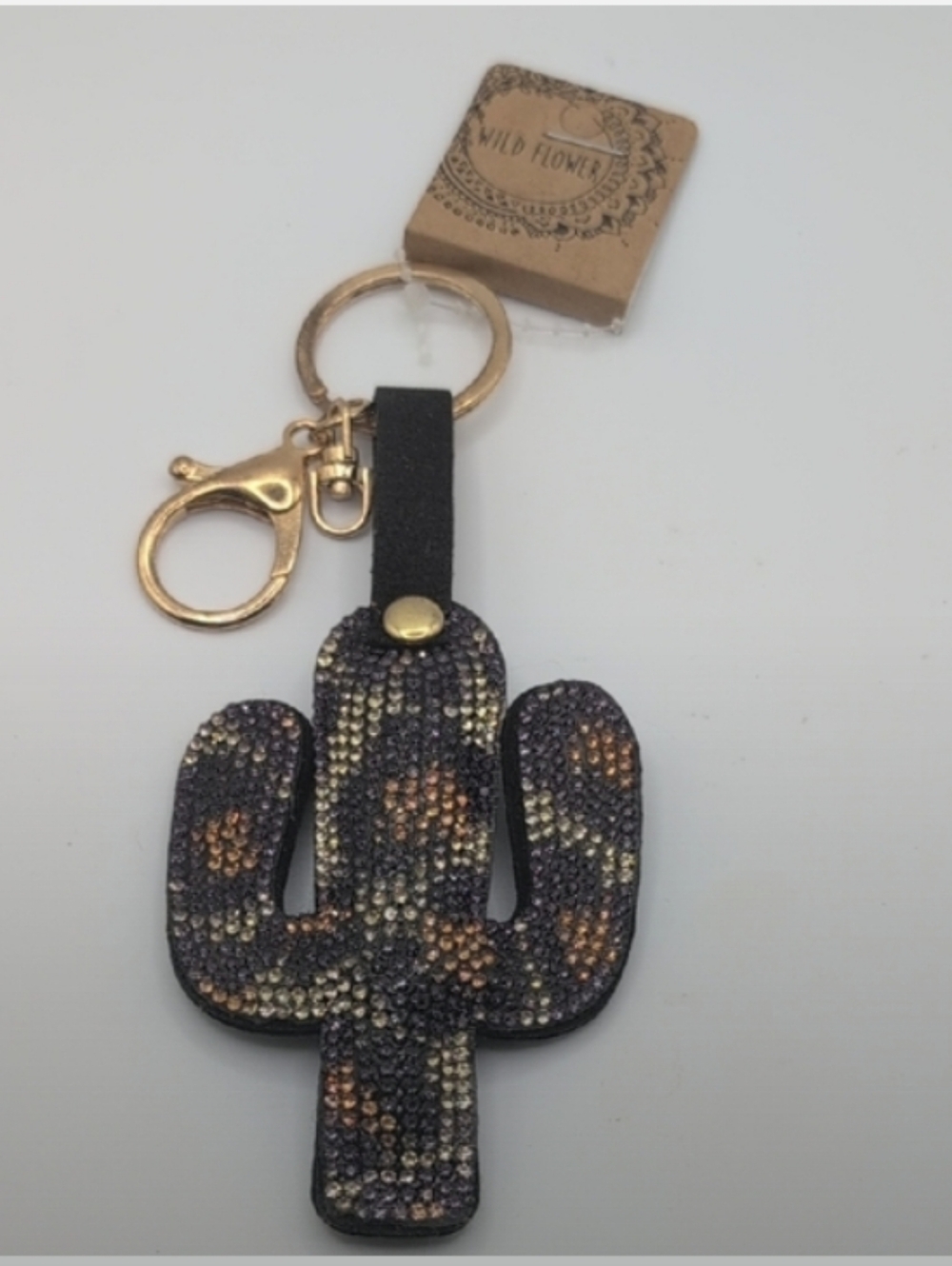 Wildflowers- Cactus Bling Keychain - Bag Charm 🖤🌵